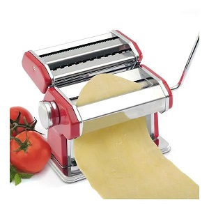 PASTA MACHINE-RED STAINLESS  STEEL 5X8X5