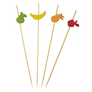 DECORARIVE PICKS, FRUIT,100  PER PACK