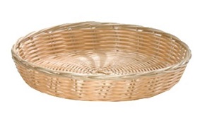 BASKET 10&quot;X1.5&quot; ROUND (DZ) POLYPROPLENE NATURAL