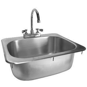 HAND SINK-W/FAUCET-DROP IN  13W X 17-1/2D X 13-1/2D