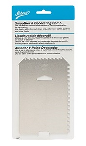 DECORATING COMB/ICING SMOOTHER  4&quot;X6&quot; ALUMINUM