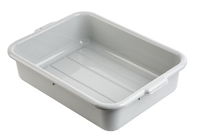 BUS TUB/TOTE BOX - GRAY 21.25 X 15.75 X 5&quot; DEEP