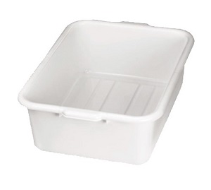 BUS TUB/TOTE BOX-WHITE 21.25 X 15.75 X 7&quot; DEEP