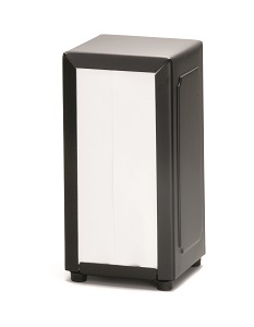 NAPKIN DISPENSER-TALL FOLD BLACK