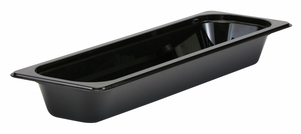 FOOD PAN HALF SIZE LONG 2.5D  BLACK