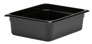 FOOD PAN HALF SIZE 4&quot;D BLACK