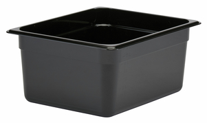 FOOD PAN HALF SIZE 6&quot;D BLACK