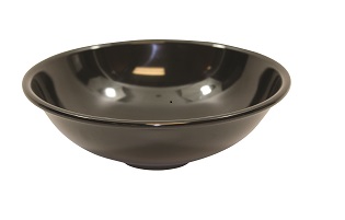 BOWL-8&quot; DIA 36OZ BLACK MELAMINE