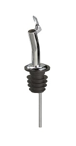 POURER-FREE FLOW HINGED FLIP  CAP JET POUR STAINLESS/PLASTIC