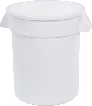 TRASH CAN ROUND 20 GALLON WHITE