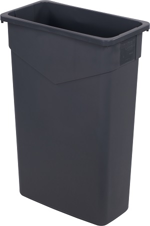 TRASH CAN RECTANLE 23 GALLON GRAY