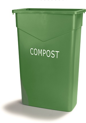 TRASH CAN RECTANLE 23 GALLON COMPOST