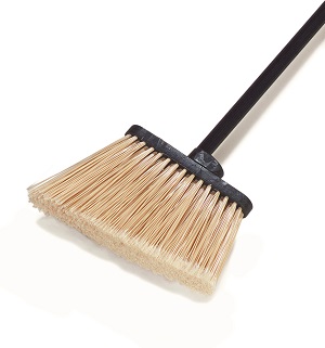 DUO-SWEEP ANGLE BROOM 12WX48L  POLYPROPYLENE W/METAL HANDLE