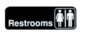 SIGN-3X9 &quot;WOMEN/MEN RESTROOMS&quot;