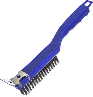 SCRATCH BRUSH W/SCRAPER END 12&quot;