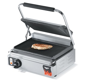 PANINI GRILL-SINGLE GROOVED  TOP/BOTTOM 120v 1800W