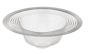 SINK STRAINER-4&quot;-MESH  STAINLESS STEEL