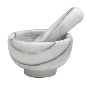 MORTAR/PESTLE-4&quot;X2-1/2&quot; MARBLE SET