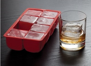 ICE CUBE TRAY-BIG BLOCK 2X2&quot; NON-STICK SILICONE