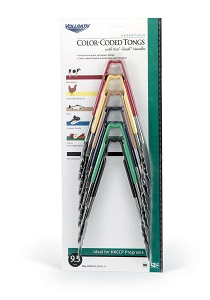 UTILITY TONG SET-6PK 9-1/2&quot; ASSORTED COLORS