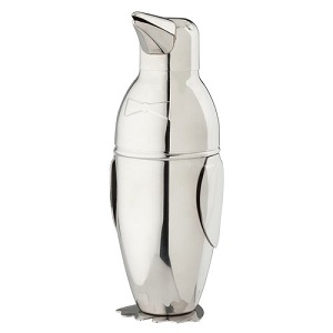 COCKTAIL SHAKER-PENGUIN 9&quot; 18 OZ, STAINLESS STEEL