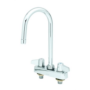 EQUIP FAUCET, DECK MOUNT, 4&quot;  WITH 5 1/2&quot; SWIVEL GOOSNECK