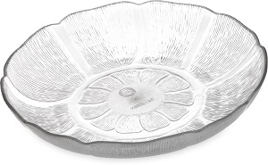 PETAL MIST SOUP/SALAD PLATE 8&quot; 24OZ CLEAR