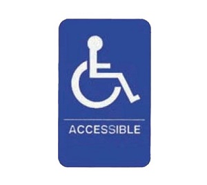 SIGN HANDICAP &quot;ACCESSIBLE&quot;  6&quot;X9&quot;