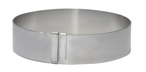 CAKE RING-EXPANDABLE FROM  7&quot; TO 14&quot; STAINLESS