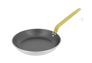 FRY PAN- 9&quot;-NON-STICK ALUMINUM YELLOW HANDLE