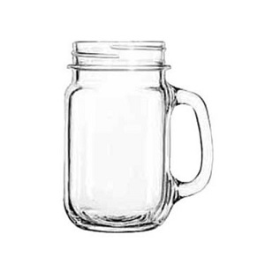 MASON JAR W/HANDLE (PLAIN) 16.5OZ 1DZ/CS