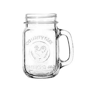 MASON JAR W/HANDLE(COUNTRY) 16.5OZ 12/CASE