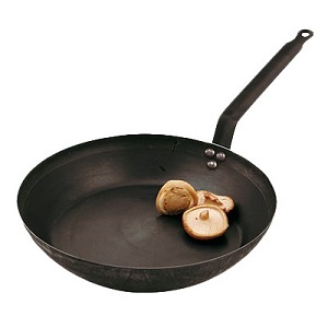 FRY PAN- 9-1/2&quot;-BLACK STEEL