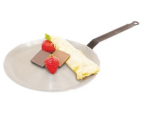 CREPE PAN-8-5/8&quot;D POLISHED  CARBON  STEEL 