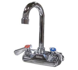 FAUCET-4&quot; WALL MOUNT  W/3-1/2 GOOSE NECK