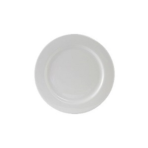 PLATE- 7-1/2&quot;-WIDE RIM  PORCELAIN WHITE-3 DZ/CASE