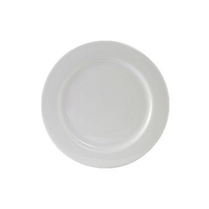 PLATE- 9&quot;-WIDE RIM  PORCELAIN WHITE-2 DZ/CASE