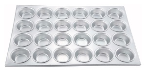 MUFFIN PAN 24 CUP (3OZ) 20X14 ALUMINUM