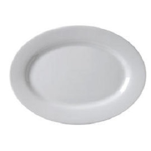 PLATTER-13-1/4&quot; OVAL BRIGHT  WHITE 1 DZ/CASE