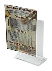 MENU STAND DOUBLE SIDED 4X6 ACRYLIC