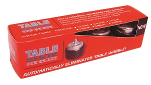 TABLE SHOX GLIDES- 4/PK SELF  ADJUSTING TO ELIMINATE WOBBLES