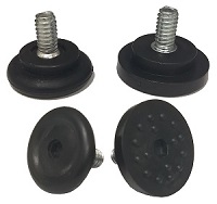 TABLE BASE GLIDE-BLACK PLASTIC THREADED