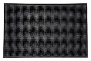 BAR SERVICE MAT BLACK 18X12