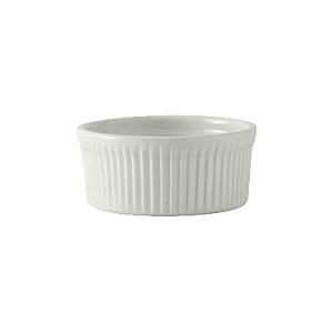 SOUFFLE-10OZ-FLUTED-PORCELAIN  WHITE