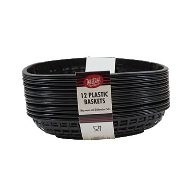 BASKET-CLASSIC OVAL BLACK 9-1/4 X 6 X 1-3/4