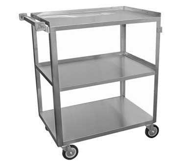 BUSSING/UTILITY CART-3 SHELF 27W X 15-1/2D X 33-1/2H S.S.