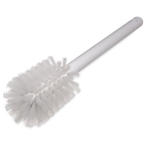 BOTTLE BRUSH-12&quot;L WHITE HANDLE BRUSH 4&quot;LX2-3/4&quot;D