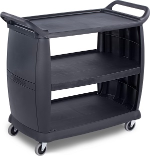 BUS CART 23&quot;X42&quot;X37.5&quot; BLACK 300 LB CAPACITY