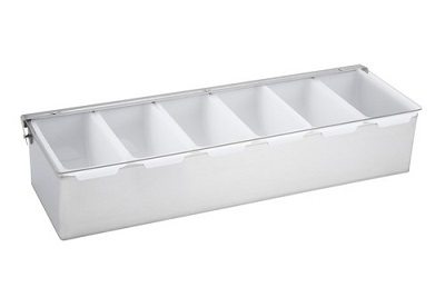 BAR CONDIMENTS-6 INSERT  STAINLESS