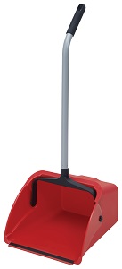 LOBBY DUST PAN-JUMBO  SLANT HANDLE-RED